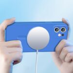 For iPhone 12 Pro Liquid Silicone Full Coverage Magsafe Phone Case(Blue) - Image 5