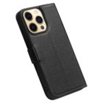 For iPhone 13 Pro QIALINO Magnetic Buckle Leather Phone Case (Black) - Image 3