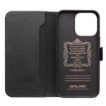 For iPhone 13 Pro Max QIALINO Magnetic Buckle Leather Phone Case (Black) - Image 4
