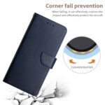 For iPhone 12 Pro Genuine Leather Fingerprint-proof Horizontal Flip Phone Case(Blue) - Image 6