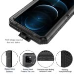 For iPhone 12 Pro Metal + Silicone Phone Case with Screen Protector(Black) - Image 7