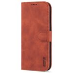 For iPhone 14 Pro Max AZNS Skin Feel Calf Texture Horizontal Flip Leather Case (Brown) - Image 2