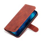 For iPhone 14 Pro Max AZNS Skin Feel Calf Texture Horizontal Flip Leather Case (Brown) - Image 6