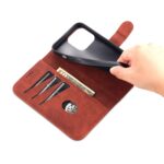 For iPhone 14 Pro Max AZNS Skin Feel Calf Texture Horizontal Flip Leather Case (Brown) - Image 7