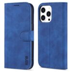 For iPhone 14 Pro Max AZNS Skin Feel Calf Texture Horizontal Flip Leather Case (Blue)