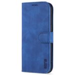 For iPhone 14 Pro Max AZNS Skin Feel Calf Texture Horizontal Flip Leather Case (Blue) - Image 2