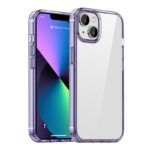 For iPhone 14 Plus iPAKY Shockproof PC + TPU Protective Phone Case (Transparent Purple)