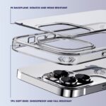 For iPhone 12 Pro Max iPAKY Shockproof PC + TPU Protective Phone Case(Transparent Black) - Image 4