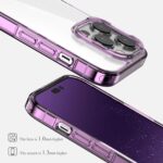 For iPhone 14 Pro Max iPAKY Aurora Series Shockproof PC + TPU Protective Phone Case (Transparent Purple) - Image 3