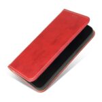 For iPhone 14 Fierre Shann PU Genuine Leather Texture Leather Phone Case (Red) - Image 2