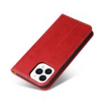 For iPhone 14 Pro Max Fierre Shann PU Genuine Leather Texture Leather Phone Case (Red) - Image 4
