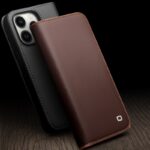 For iPhone 14 Pro Max QIALINO Business Horizontal Flip PU Phone Case (Brown) - Image 2