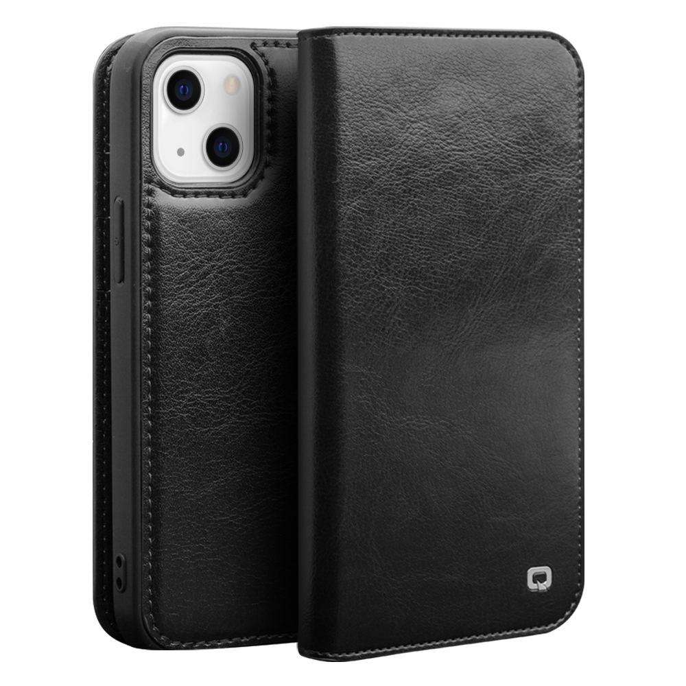 EDA003596301A.jpg For iPhone 14 QIALINO Horizontal Flip Leather Phone Case (Black) - Image 1