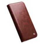 For iPhone 14 Plus QIALINO Horizontal Flip Leather Phone Case (Brown) - Image 2
