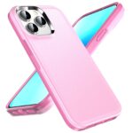 For iPhone 12 Pro Max Double Solid Color Armor Phone Case(Pink)