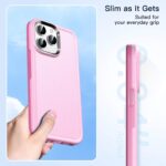 For iPhone 12 Pro Max Double Solid Color Armor Phone Case(Pink) - Image 2