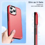 For iPhone 12 Pro Max Double Solid Color Armor Phone Case(Red) - Image 2