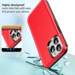 For iPhone 12 Pro Max Double Solid Color Armor Phone Case(Red) - Image 5