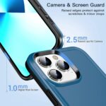For iPhone 12 Pro Max Double Solid Color Armor Phone Case(Blue) - Image 6