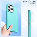 For iPhone 12 Pro Max Double Solid Color Armor Phone Case(Lake Blue) - Image 2