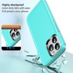 For iPhone 12 Pro Max Double Solid Color Armor Phone Case(Lake Blue) - Image 5