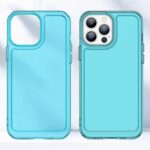 For iPhone 12 Pro Max Candy Series TPU Phone Case(Transparent Blue) - Image 2