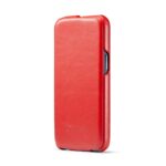 For iPhone 14 Pro Max Fierre Shann Oil Wax Texture Vertical Flip PU Phone Case (Red) - Image 2
