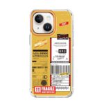 For iPhone 14 Mutural Dual-side Laminating Printed TPU Phone Case(Yellow)