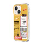 For iPhone 14 Mutural Dual-side Laminating Printed TPU Phone Case(Yellow) - Image 2