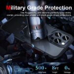 For iPhone 14 Plus 3 in 1 Skin Feel MagSafe Holder Phone Case(Black) - Image 4