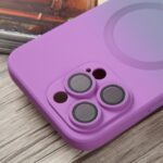 For iPhone 12 Pro Liquid TPU Silicone Gradient MagSafe Phone Case(Purple) - Image 6