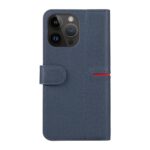 For iPhone 14 Pro Max GEBEI Top-grain Horizontal Flip Leather Phone Case(Blue) - Image 3