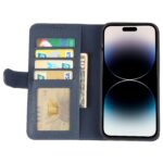 For iPhone 14 Pro Max GEBEI Top-grain Horizontal Flip Leather Phone Case(Blue) - Image 4