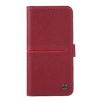 For iPhone 14 Pro Max GEBEI Top-grain Horizontal Flip Leather Phone Case(Wine Red) - Image 2
