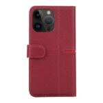 For iPhone 14 Pro Max GEBEI Top-grain Horizontal Flip Leather Phone Case(Wine Red) - Image 3