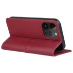 For iPhone 14 Pro Max GEBEI Top-grain Horizontal Flip Leather Phone Case(Wine Red) - Image 5