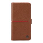 For iPhone 14 Pro Max GEBEI Top-grain Horizontal Flip Leather Phone Case(Brown) - Image 2