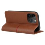 For iPhone 14 Pro Max GEBEI Top-grain Horizontal Flip Leather Phone Case(Brown) - Image 5