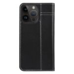 For iPhone 14 Pro Max GEBEI Top-grain Horizontal Flip Leather Phone Case(Black) - Image 3