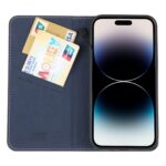 For iPhone 14 Pro Max GEBEI Top-grain Horizontal Flip Leather Phone Case(Blue) - Image 4