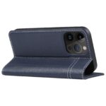 For iPhone 14 Pro Max GEBEI Top-grain Horizontal Flip Leather Phone Case(Blue) - Image 5