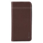 For iPhone 14 Pro Max GEBEI Top-grain Horizontal Flip Leather Phone Case(Brown) - Image 2