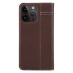 For iPhone 14 Pro Max GEBEI Top-grain Horizontal Flip Leather Phone Case(Brown) - Image 3