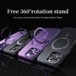 For iPhone 14 Plus 360 Rotating MagSafe Magnetic Skin Feel Phone Case(Purple) - Image 2