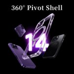 For iPhone 14 Plus 360 Rotating MagSafe Magnetic Skin Feel Phone Case(Purple) - Image 3