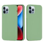 For iPhone 15 Pro Max Solid Color Silicone Phone Case(Mint Green)