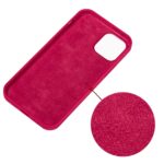 For iPhone 15 Pro Max Solid Color Silicone Phone Case(Rose Red) - Image 3