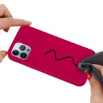 For iPhone 15 Pro Max Solid Color Silicone Phone Case(Rose Red) - Image 5