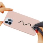 For iPhone 15 Pro Max Solid Color Silicone Phone Case(Sand Pink) - Image 5