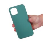 For iPhone 15 Pro Max Solid Color Silicone Phone Case(Pine Needle Green) - Image 4